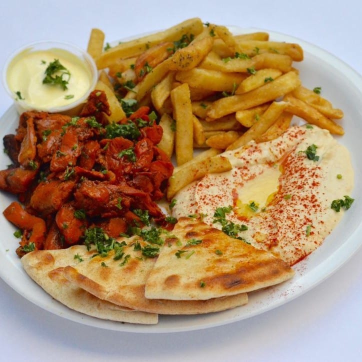 Chicken Shawarma Entree Plate.