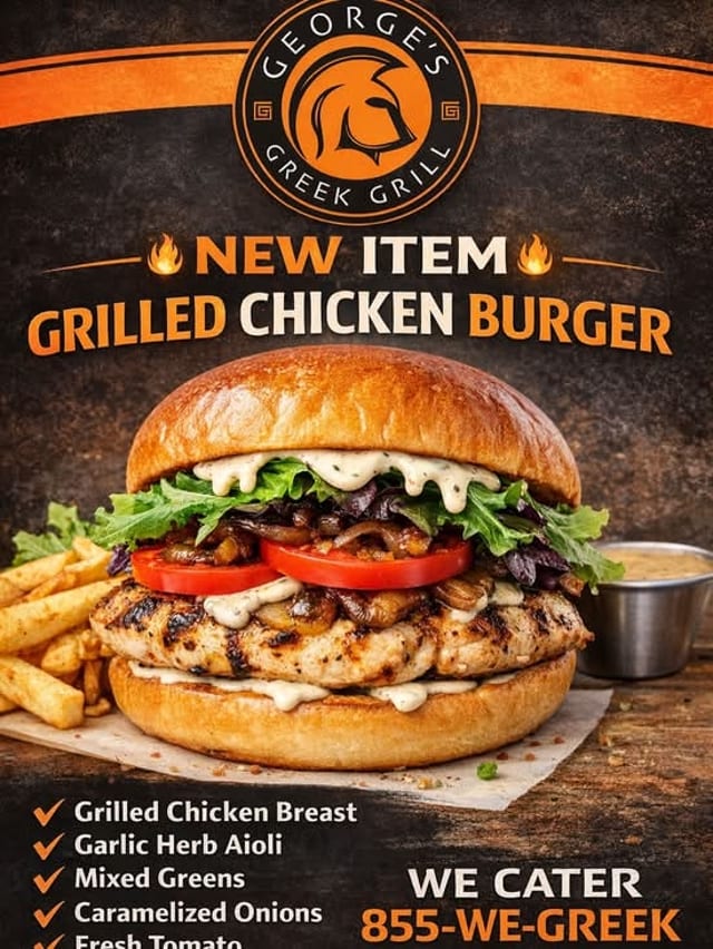 Grilled Chicken Burger.