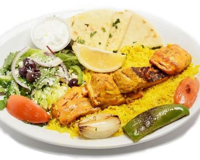 Fresh Atlantic Salmon Kabob.